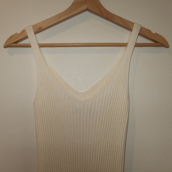 Abercrombie & Fitch White Knit MIdi Tank Dress - XS - Picture 3 of 11
